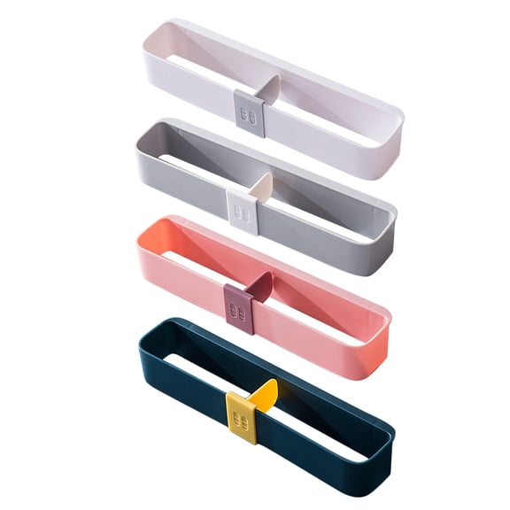 ELAYARD 4- Mounted Slipper Organizer Plastic Shoe Holder Rack for Bathroom and Entryway Storage