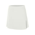 thumbnail image 4 of KALE Shorts for Women's Pants Skirt With Slit And Pocket Sports Casual Solid Color Mid Waist Tennis Summer Pants White, 4 of 8