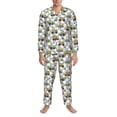thumbnail image 3 of Picia Construction Vehicle Pattern Men’s Long-Sleeve Sleepwear Set - Soft 2-Piece Loungewear with Pockets, Comfy PJs for Relaxing Nights-Small, 3 of 7