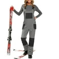 thumbnail image 6 of Fmbrln Womens Ski Bib Pants Waterproof Windproof Insulated Ski Pants Adjustable Strap Color Block One Piece Snow Suit, 6 of 8