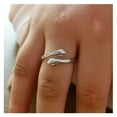 thumbnail image 3 of K-KED Women 925 Silver Ring Wedding Engagement Rings Delicate Jewelry Rings Gifts Sz Adjustable-Adjustable-Style 4, 3 of 6