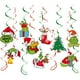 thumbnail image 5 of Adornos colgantes con espirales de papel de aluminio para Navidad, árbol de Navidad, muñeco de nieve, alce, campana, juego para fiestas navideñas en interiores y exteriores, 5 of 5