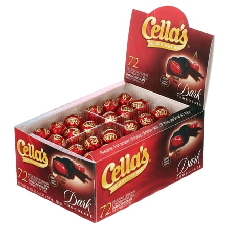 Cella's Dark Chocolate Covered Cherries, 72-Count Box