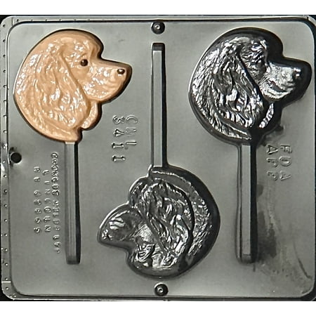 Cocker Spaniel Treat - 3411 Cocker Spaniel Dog Lollipop Chocolate Candy Mold