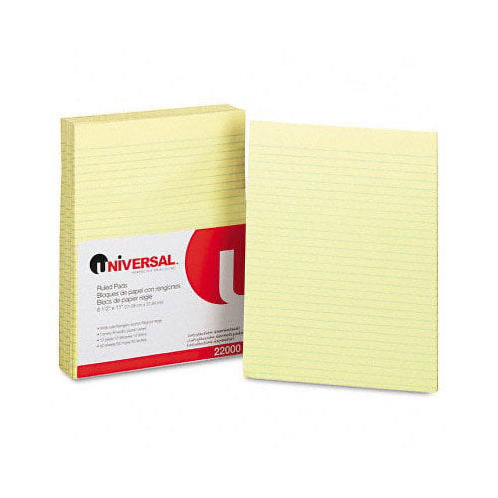 8.5 in. x 11 in. glu Top Legal Rule Pads - White (1 Dozen)