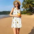 thumbnail image 3 of JUNZAN Robes d'Été Imprimé Bière pour Femmes 2025, Robes Sans Manches Décontractées Col Rond avec Poches, 3 of 7