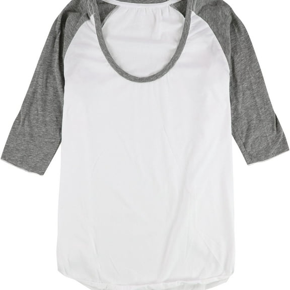 Local Celebrity Womens Two Tone Basic T-Shirt, White, Large