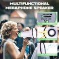 thumbnail image 2 of MyMealivos 20W Portable Megaphone ABS Material Bullhorn with Volume Control, Siren-White Green, 2 of 7