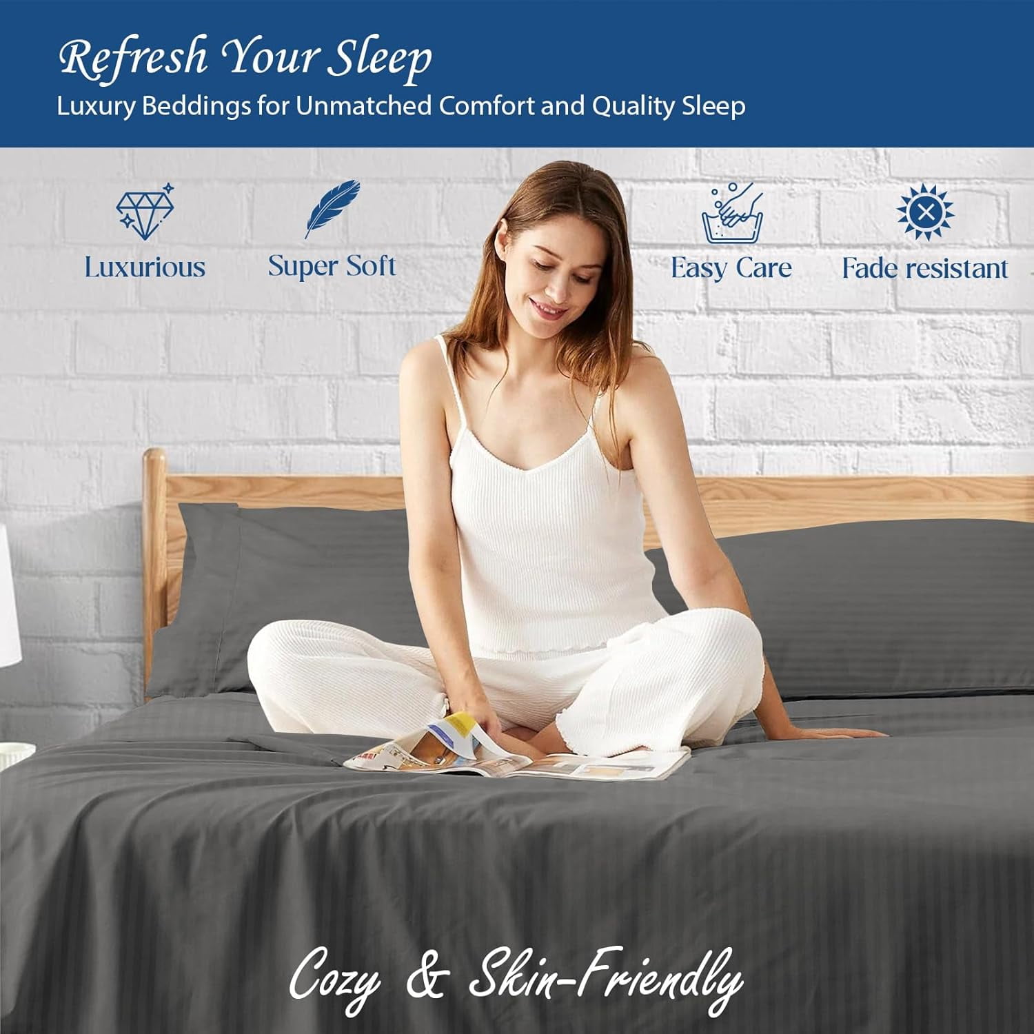 Alaskan King Size Sheet Set - 4 Piece Set - Hotel Luxury Bed