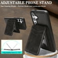 thumbnail image 3 of Compatible with Magsafe 2 in 1 Detachable for Samsung Galaxy S24 Plus Wallet Case with Card Holder Women Men, Magnetic PU Leather RFID Blocking Flip Kickstand Credit Slots,for S24 Plus, Black, 3 of 12