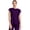 Eggplant, variant on Scrub Top Women Round Neck Tuckable with 2 Zipper Pockets with Rounded Hem MC703, S, Navy