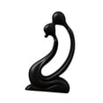 thumbnail image 2 of deevoka Ceramic Kissing Lovers Sculpture Souvenirs Romantic Statue for Bedroom Decor Black, 2 of 9