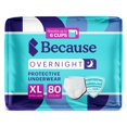 thumbnail image 1 of Ropa interior desechable para adultos para incontinencia Because Overnight XL, 1 of 9