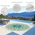 thumbnail image 3 of Green Botanical Circle Outdoor Rug 5x7 Ft - Reversible Patio Rug Outdoor Camping Rugs, Abstract Art Vintage Washable Indoor Outdoor Area Rugs, Non-Slip Outdoor Carpet Runner for Deck/Porch, 3 of 8