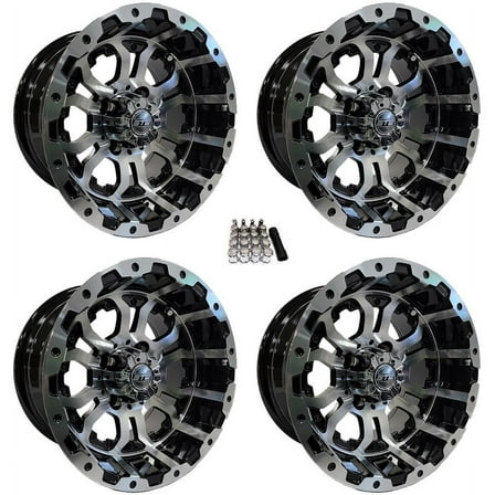 GTW Omega 14" Golf Cart Wheels/Rims Machined E-Z-GO & Club Car