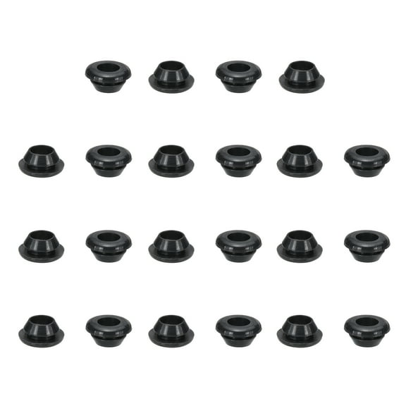 Uxcell Silicone Rubber Grommets, 22 Pcs 3/8"(10mm) Drill Hole, 5/16"(8mm) Inner Dia. Top Hat Wire Gasket Rubber Hole Plug for Wiring Irrigation System Firewall, Black