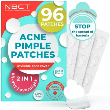 SLITZ Acne Pimple Patches - Acne Patch, Pimple Patch, 96 Counts, 2 Sizes, Hydrocolloid, Blemishes Zits Cover