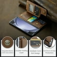 thumbnail image 4 of Feishell for Samsung Galaxy Z Fold5 Case with Card Holder, Wallet Case for Women Men with RFID Blocking, Durable PU Leather Kickstand Magnetic Clasp Shockproof Phone Case,Brown, 4 of 8