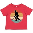 thumbnail image 3 of Inktastic Hockey Player Retro Sunset Boys or Girls Toddler T-Shirt, 3 of 5