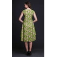 thumbnail image 3 of Bimba Green Leaves & Ranunculus Floral Women Knee Length Sleeveless Casual Summer Sun Tank Dress-X-Small, 3 of 6