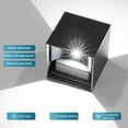 thumbnail image 4 of Aplique de pared LED de 12 W para interiores, impermeable, para exteriores, IP65, ángulo de haz ajustable, moderno, blanco frío, para sala de estar, dormitorio, luz cálida (negro) Kuyhfg Bienvenido a Kuyhfg, 4 of 5