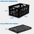 thumbnail image 5 of Work-It! Collapsible Milk Crate | 49 Liter Folding Storage Bin | Stackable Plastic Crate, 5 of 5