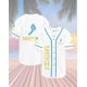 thumbnail image 1 of Traje de béisbol americano con letras impresas digitales 3D, abrigo deportivo informal sin cuello con botones, Jersey corto de entrenamiento, 1 of 5