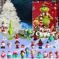 thumbnail image 4 of Nuevo Caja de calendario de Adviento de Navidad de Grinch peludo verde, 24 Uds., calendario, 4 of 5