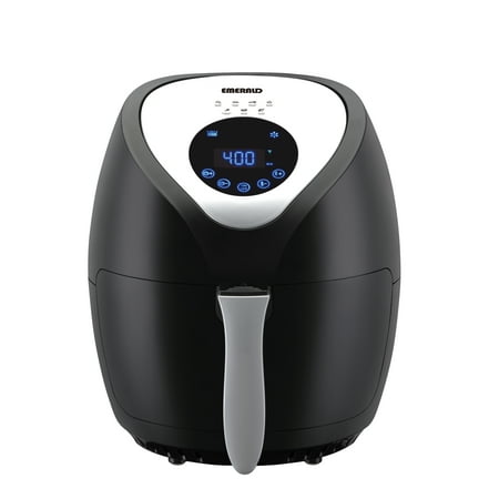 Emerald Air Fryer with Digital LED Touch Display 1400 Watts with Slide Out Basket and Pan, 4.2QT Capacity (1812)