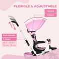 thumbnail image 2 of Aosom Tricycle 6-en-1 pour Tout-Petits de 12 à 50 Mois, Tricycle Pliable pour Enfants avec Siège et Poignée de Poussée Réglables, Harnais de Sécurité, Auvent Amovible, Repose-Pieds, Rose, 2 of 9