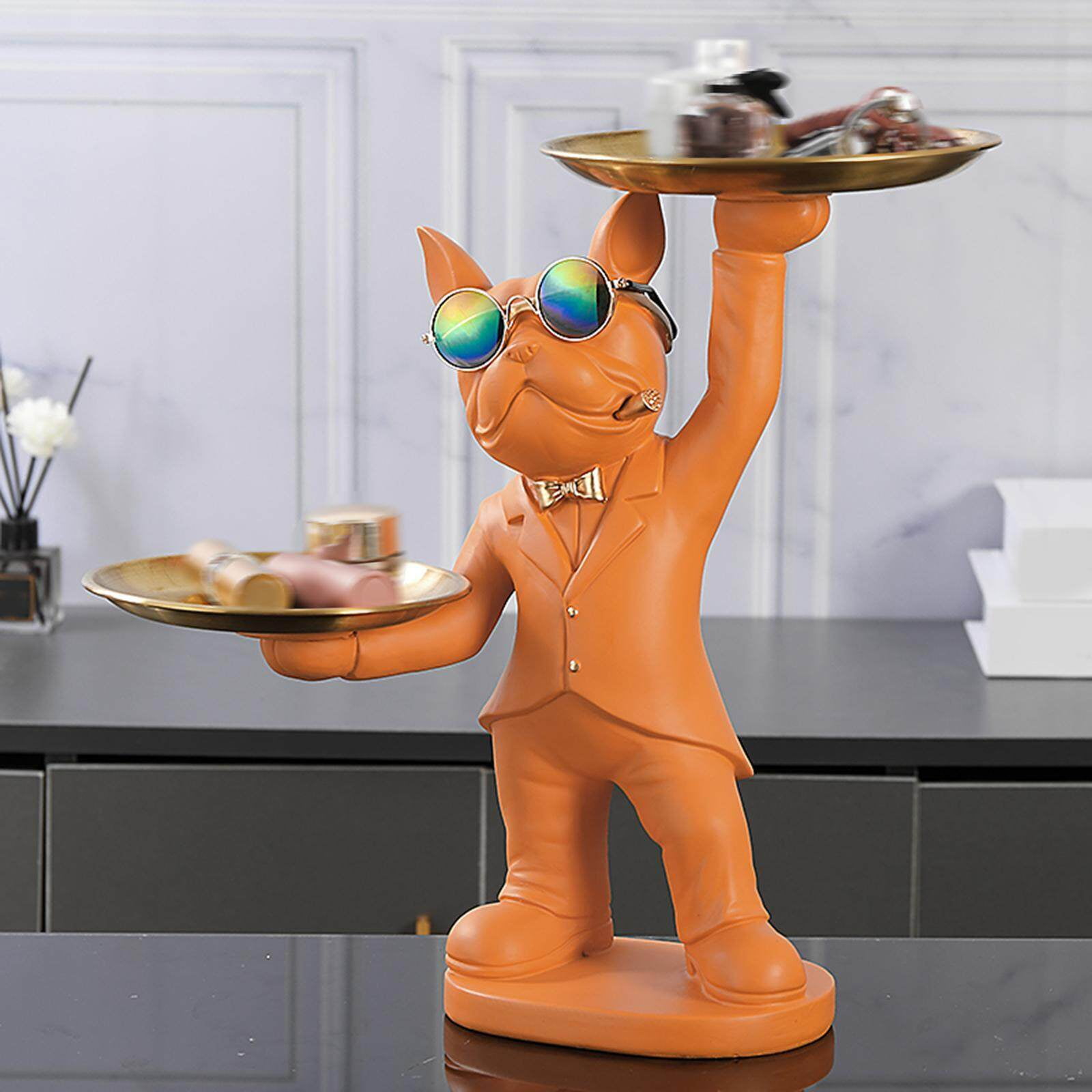 Amazon.com: MagiDeal Chic Butler Sculpture Dog Statue Jewelry Storage  Animal Figurine Key Holder for Hallway Tabletop Home Decor, Black : Home &  Kitchen