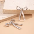 thumbnail image 4 of Best-Selling Bow Knot Stud Earrings for Women, Unique Metal Ribbon Knot Earrings, Trendy INS Style Butterfly Bow Earrings, 4 of 9