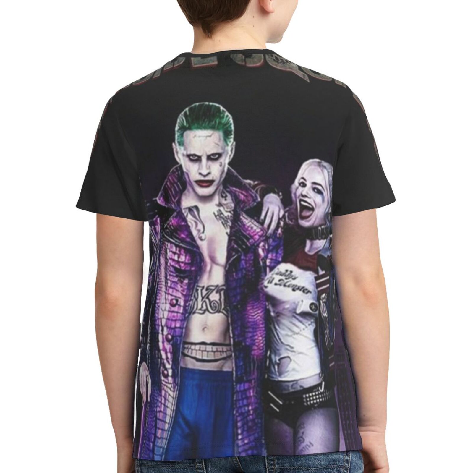 Harley Quinn Joker Animated Youth Unisex T-Shirt Crewneck