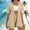 Khaki, variant on BRGZLK Women's 2 Piece Summer Outfits Fashion Polka Dot Print Short Sleeve Cardigan Tops and Elastic Waist Shorts Loungewear Set Suitable for Daily Pink S