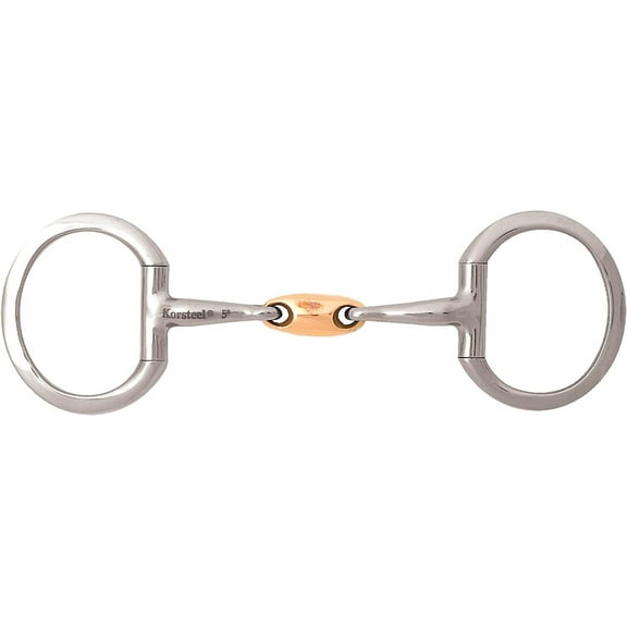 JP Korsteel Stainless Steel Copper Oval Link Eggbutt Snaffle Bit