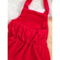 thumbnail image 6 of Wassery Infant Girls Christmas Romper Newborn Girl Sleeveless Contrast Colors Halterneck One Piece Jumpsuit + Headband Christmas Onesie Bodysuit Clothes for Baby Girls, 6 of 9