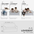 thumbnail image 4 of Zenna Home Simply Fit 2-Piece Steps Stretch Loveseat Slipcover, Silver, 4 of 6