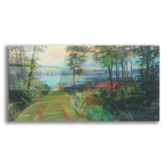 Epic Art 'Collins Lake' by Carol Rowan, Acrylic Glass Wall Art, 48"x24"