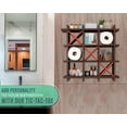 thumbnail image 5 of Comfify Tic Tac Toe Toilet Paper Holder, Torched Brown, Bathroom Tissue Storage Shelf for Wall Mount and Freestanding Use, 5 of 8