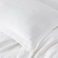 thumbnail image 5 of Chezmoi Collection 3-Piece Cotton Clip Jacquard Duvet Cover Set King, Boho Chic Textured Tufted Basketweave Striped Comforter Cover with Button Closure, White, 5 of 9