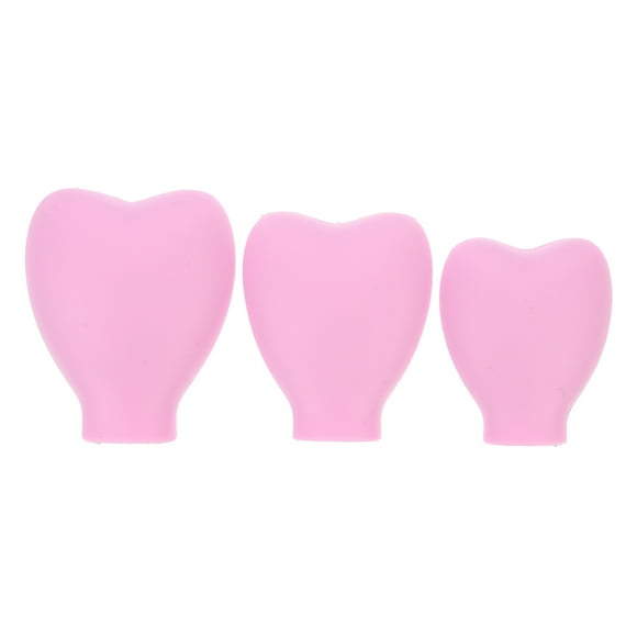 TABLETREANDS 3Ud Protectores Para De Brochas De Maquillaje En Silicona Rosa Para Uso Diario