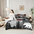thumbnail image 4 of Feelyou Lodge Cabin Twin Bedding Sets 7pcs, Tree Plant Bedding Comforter Set, 4 of 7