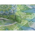 thumbnail image 3 of Ambesonne Mandala Quilted Coverlet 3 Pcs, Leaf Forms Nature, Queen Size, Green Blue, 3 of 4