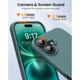 thumbnail image 4 of KOMI Designed for iPhone 16 Case,Shockproof Liquid Silicone Protective Phone Case with Soft Anti-Scratch Microfiber Lining Ultra Slim Drop Protection Phone Cover 6.1 inch Forest Green, 4 of 5
