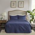 thumbnail image 4 of Madison Park Traditional 100 Percent Polyester Fitted Bedspread in Navy, 4 of 15