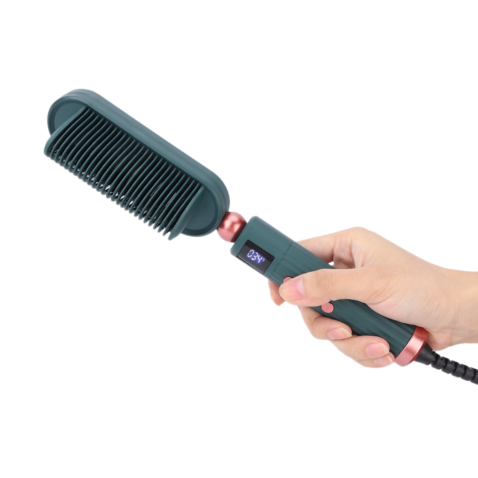 Hair Straightening Curling Brush Electric Hair Straightener Hair Straightening Comb Hair Straightener Brush Hair Straightener Curler Negative Ions Electric Comb Hair Straightening Walmart