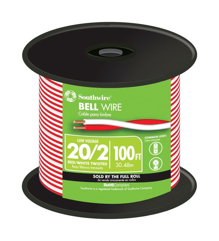 Southwire  100 ft. 20/2  Solid  Copper  Bell Wire