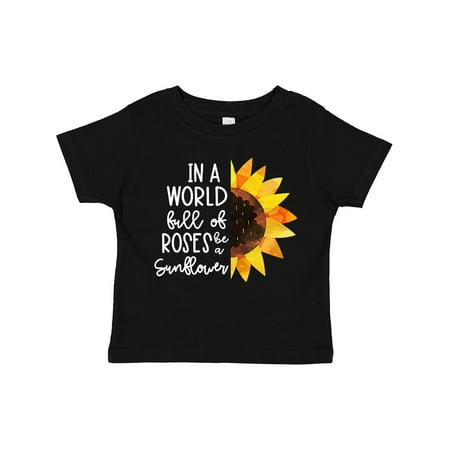 

Inktastic Summer In a World Full of Roses Be a Sunflower Boys or Girls Toddler T-Shirt