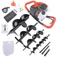 thumbnail image 4 of Mustrod 63CC Gas Powered Post Hole Digger Earth Auger Borer Ground Drill with 4 Auger Drill Bits 4" 6" 8" 12" +3 Extension Rods, 4 of 15