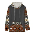 thumbnail image 4 of HUITKMM Sweat à Capuche Court Homme Décontracté Automne Hiver Manches Longues Imprimé Chandail en Molleton Blouse, 4 of 4